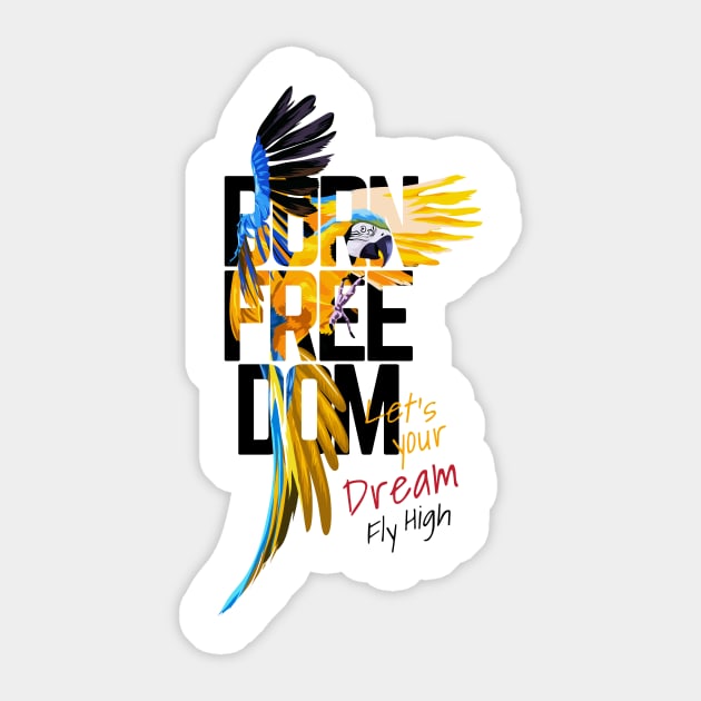 Freedom typogray design Sticker by HANART